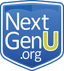 Blue shield-shaped logo with "NextGenU.org" text.